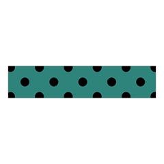 Large Black Polka Dots On Celadon Green - Velvet Scrunchie by FashionLane