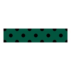 Large Black Polka Dots On Christmas Green - Velvet Scrunchie by FashionLane