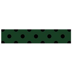 Large Black Polka Dots On Eden Green - Small Flano Scarf by FashionLane