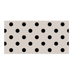 Large Black Polka Dots On Abalone Grey - Satin Wrap by FashionLane