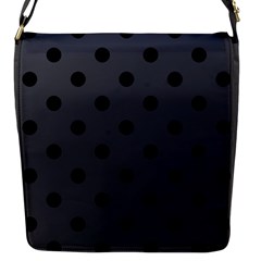 Large Black Polka Dots On Anchor Grey - Flap Closure Messenger Bag (s) by FashionLane