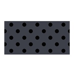 Large Black Polka Dots On Anchor Grey - Satin Wrap by FashionLane