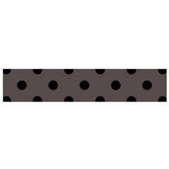 Large Black Polka Dots On Ash Grey - Small Flano Scarf by FashionLane