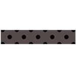 Large Black Polka Dots On Ash Grey - Large Flano Scarf  Front