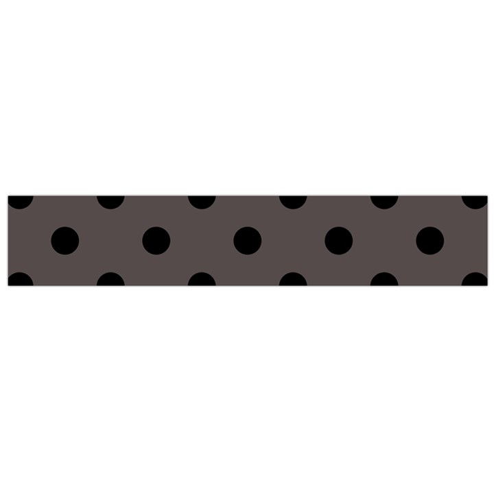 Large Black Polka Dots On Ash Grey - Large Flano Scarf 