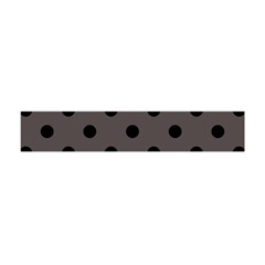 Large Black Polka Dots On Ash Grey - Flano Scarf (mini) by FashionLane