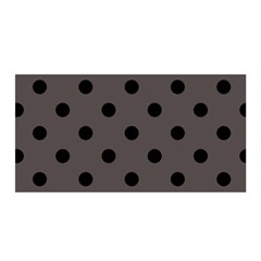 Large Black Polka Dots On Ash Grey - Satin Wrap by FashionLane