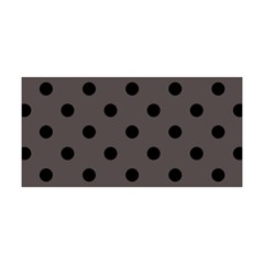 Large Black Polka Dots On Ash Grey - Yoga Headband by FashionLane