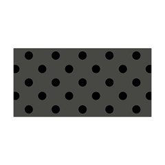 Large Black Polka Dots On Beluga Grey - Yoga Headband by FashionLane