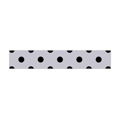 Large Black Polka Dots On Cloudy Grey - Flano Scarf (mini) by FashionLane