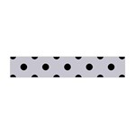 Large Black Polka Dots On Cloudy Grey - Flano Scarf (Mini) Front