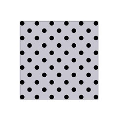 Large Black Polka Dots On Cloudy Grey - Satin Bandana Scarf by FashionLane