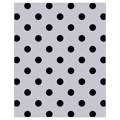 Large Black Polka Dots On Cloudy Grey - Drawstring Bag (small) by FashionLane