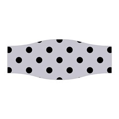 Large Black Polka Dots On Cloudy Grey - Stretchable Headband by FashionLane