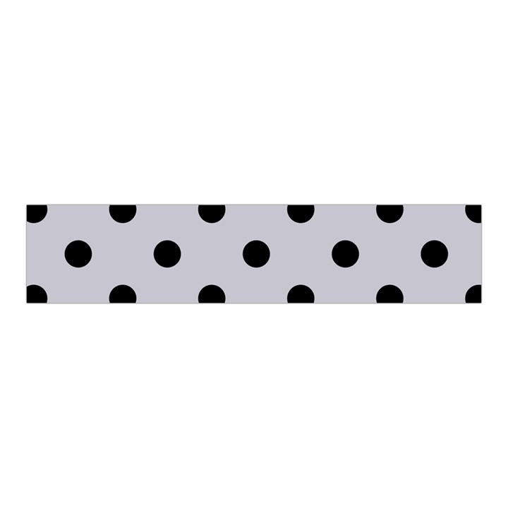 Large Black Polka Dots On Cloudy Grey - Velvet Scrunchie