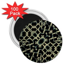 Dark Interlace Motif Mosaic Pattern 2.25  Magnets (100 pack) 