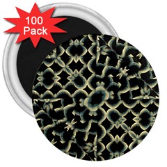 Dark Interlace Motif Mosaic Pattern 3  Magnets (100 pack)