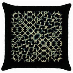 Dark Interlace Motif Mosaic Pattern Throw Pillow Case (black)