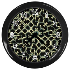 Dark Interlace Motif Mosaic Pattern Wall Clock (black) by dflcprintsclothing