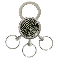 Dark Interlace Motif Mosaic Pattern 3-ring Key Chain by dflcprintsclothing