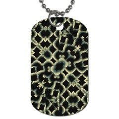 Dark Interlace Motif Mosaic Pattern Dog Tag (Two Sides)