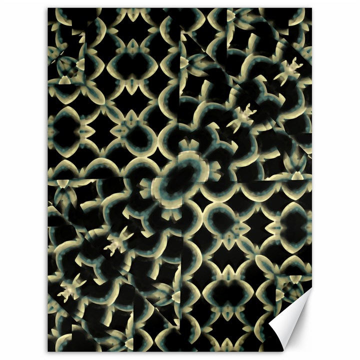 Dark Interlace Motif Mosaic Pattern Canvas 18  x 24 