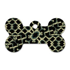 Dark Interlace Motif Mosaic Pattern Dog Tag Bone (one Side) by dflcprintsclothing