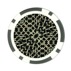 Dark Interlace Motif Mosaic Pattern Poker Chip Card Guard by dflcprintsclothing