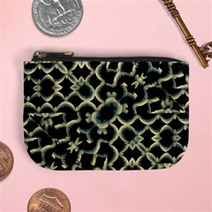 Dark Interlace Motif Mosaic Pattern Mini Coin Purse