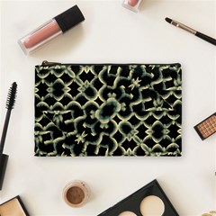 Dark Interlace Motif Mosaic Pattern Cosmetic Bag (Medium)