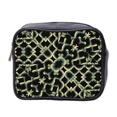 Dark Interlace Motif Mosaic Pattern Mini Toiletries Bag (Two Sides)