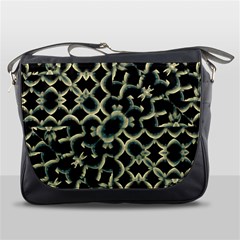 Dark Interlace Motif Mosaic Pattern Messenger Bag