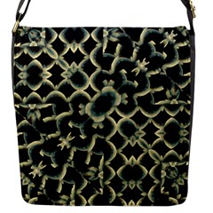 Dark Interlace Motif Mosaic Pattern Flap Closure Messenger Bag (s) by dflcprintsclothing