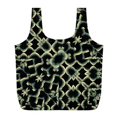 Dark Interlace Motif Mosaic Pattern Full Print Recycle Bag (l)