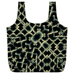 Dark Interlace Motif Mosaic Pattern Full Print Recycle Bag (XL)