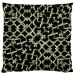 Dark Interlace Motif Mosaic Pattern Large Flano Cushion Case (One Side) Front