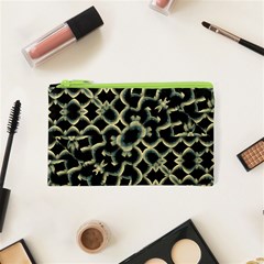 Dark Interlace Motif Mosaic Pattern Cosmetic Bag (XS)