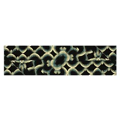 Dark Interlace Motif Mosaic Pattern Satin Scarf (oblong) by dflcprintsclothing