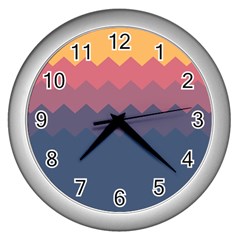 Fall Palette Wall Clock (silver) by goljakoff