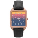 Fall palette Rose Gold Leather Watch  Front