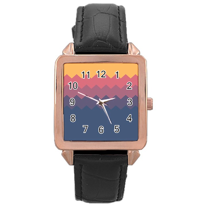 Fall palette Rose Gold Leather Watch 