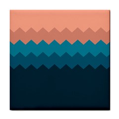 Flat Ocean Palette Tile Coaster by goljakoff