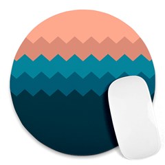 Flat Ocean Palette Round Mousepads by goljakoff