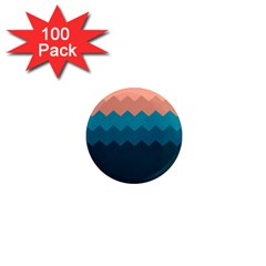 Flat Ocean Palette 1  Mini Magnets (100 Pack)  by goljakoff