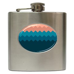 Flat Ocean Palette Hip Flask (6 Oz) by goljakoff