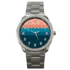 Flat Ocean Palette Sport Metal Watch by goljakoff