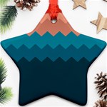 Flat ocean palette Star Ornament (Two Sides) Back