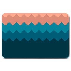 Flat Ocean Palette Large Doormat  by goljakoff