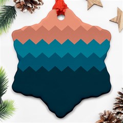 Flat Ocean Palette Snowflake Ornament (two Sides)