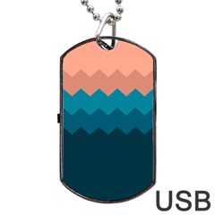 Flat Ocean Palette Dog Tag Usb Flash (one Side) by goljakoff